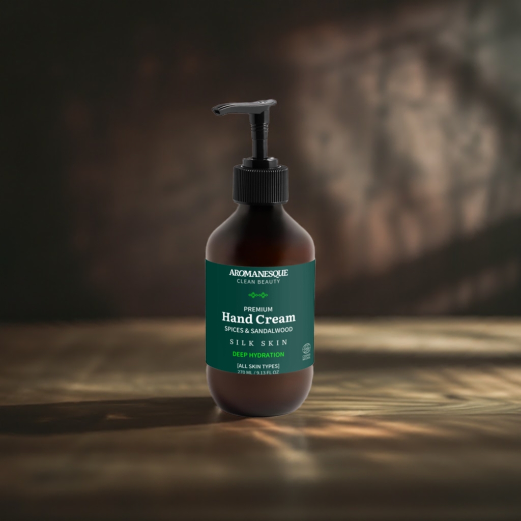 Crema de Manos Premium, Especias y Sándalo