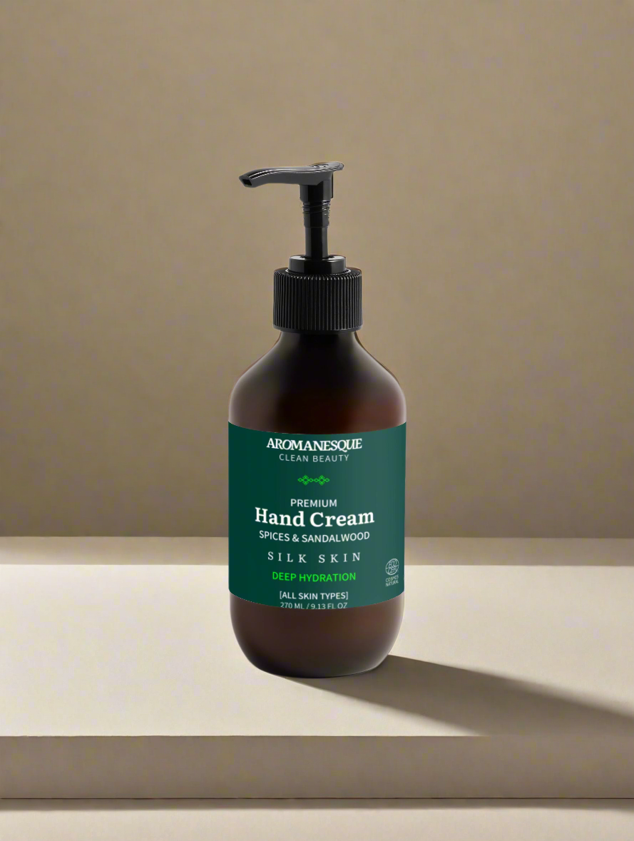 Crema de Manos Premium, Especias y Sándalo