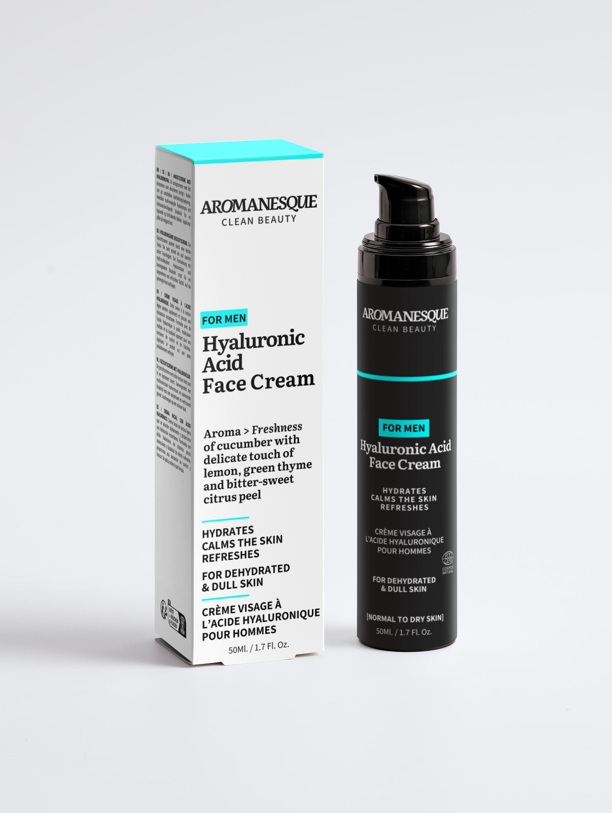 Crema Facial de Ácido Hialurónico Aromanesque para Hombres